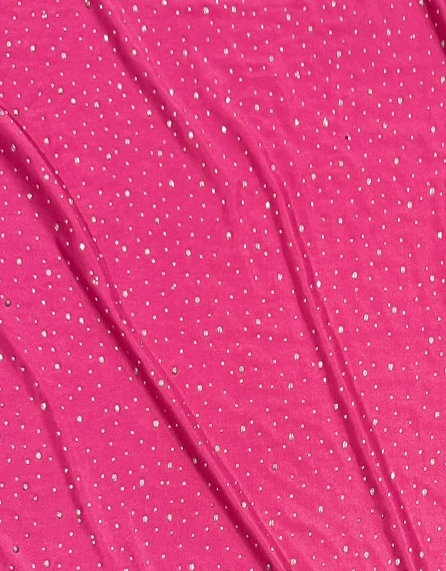 pink fabric with crystals