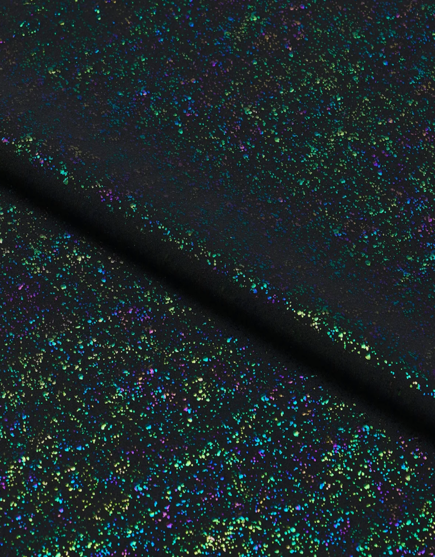 Black fabric with multicolored glittery specks