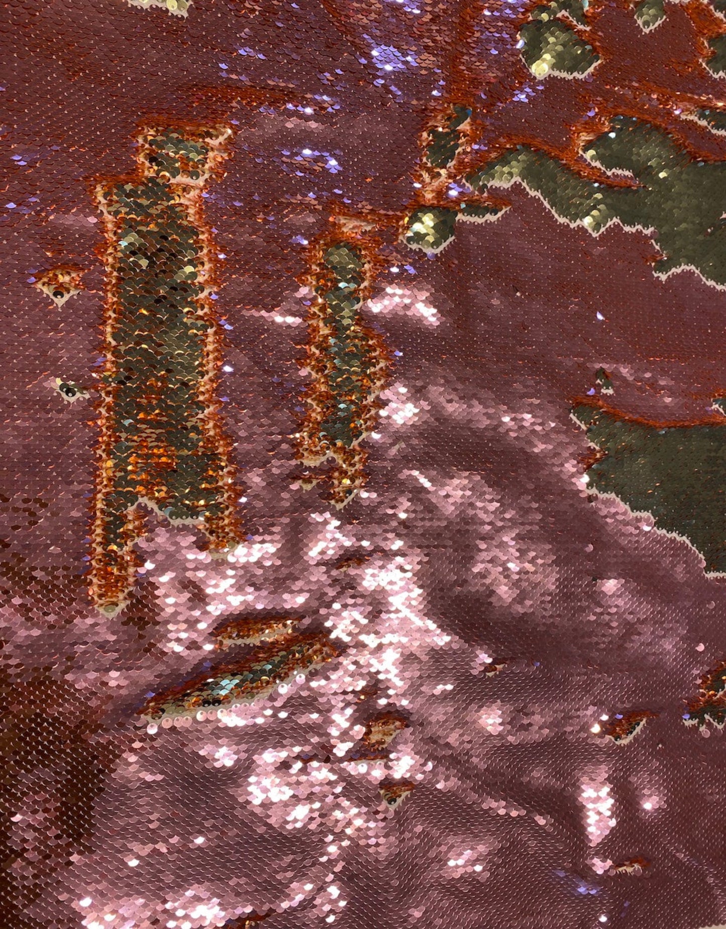 Rose and Gold Mermaid Sequin